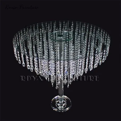 Masa rotunda pentru tort de nunta de cristal