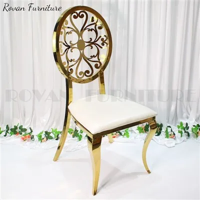 Scaune de sufragerie de lux din oțel inoxidabil de nuntă